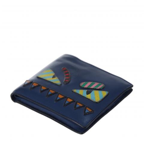 Fendi Monster Eyes Wallet In Blue, ModeSens