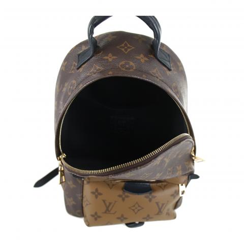 Palm springs cloth backpack Louis Vuitton Black in Cloth - 25251091
