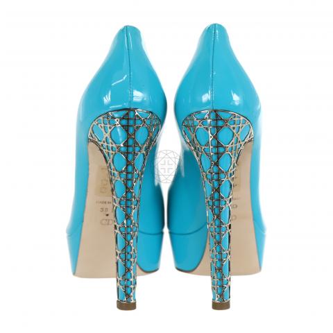 blue dior heels