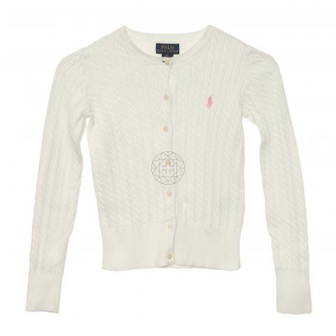 Polo cable outlet knit cardigan