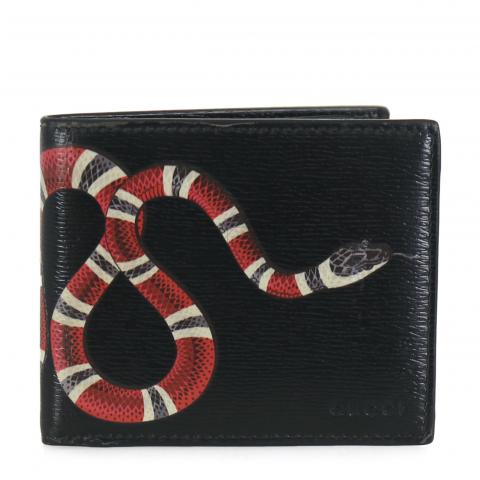 gucci leather snake wallet