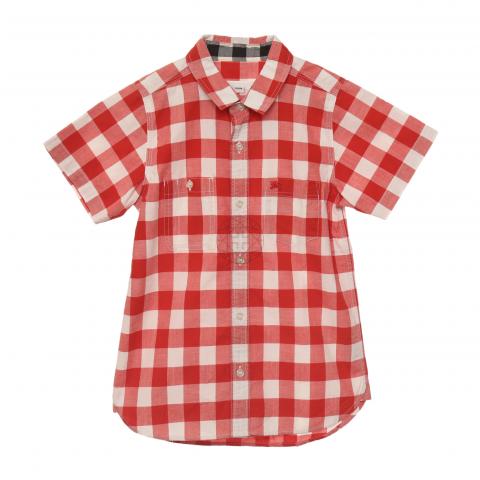 Sell Burberry 2-Pockets Checkered Button-Up Shirt Red/White