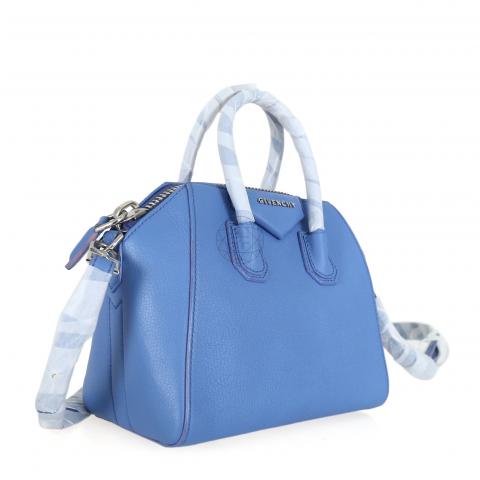 Givenchy - Antigona Small Grained Leather Bag Baby Blue