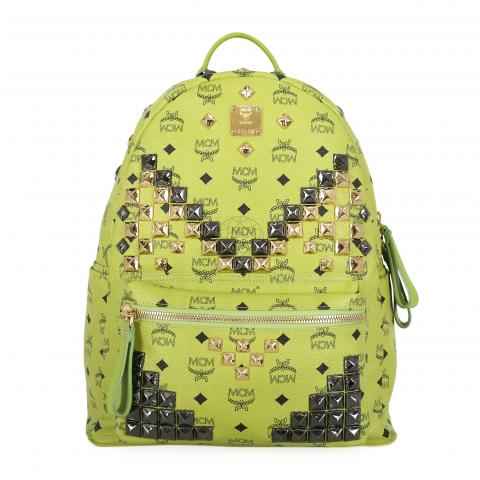 neon mcm backpack