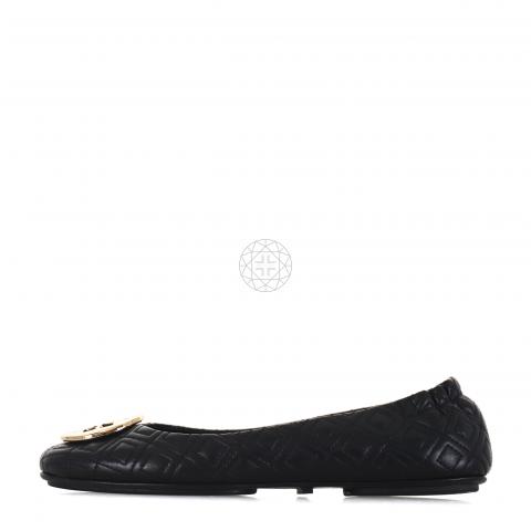 Sell Tory Burch Quilted Minnie Travel Ballet Flats - Black 