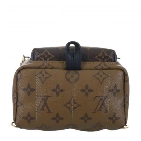 Authenticated Used LOUIS VUITTON Louis Vuitton Palm Springs Backpack MINI  Rucksack Shoulder Bag Crossbody Monogram Reverse Canvas M44872 Brown