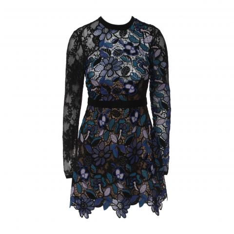 Sell Self Portrait Long Sleeve Lace Dress - Black/Blue/Multicolor | HuntStreet.com Sell Self Portrait Long Sleeve Lace Dress - Black/Blue/Multicolor | HuntStreet.com