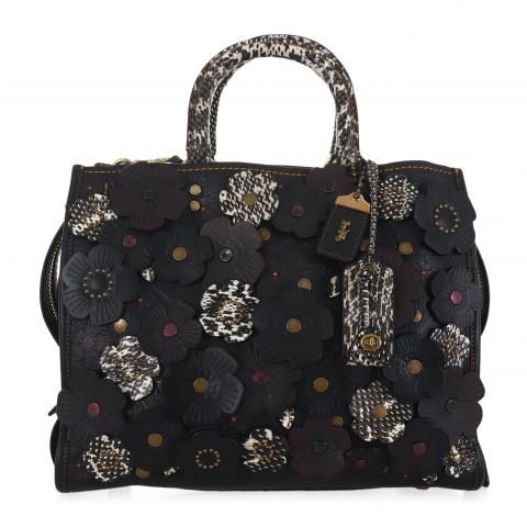 Coach tea rose discount tote