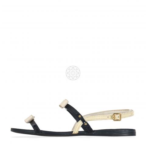 Sell Tory Burch Ankle Strap Bow Sandals - Black 