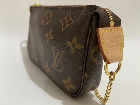 Louis Vuitton Mini Pochette Accessoires Brown Cloth ref.927103 - Joli Closet