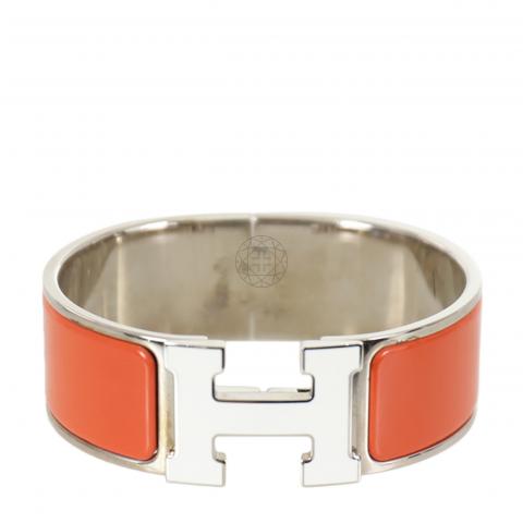 hermes clic clac bracelet orange