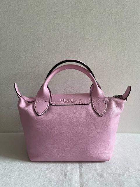 Longchamp Le Pliage Cuir Pink XS Top-Handle Bag at FORZIERI