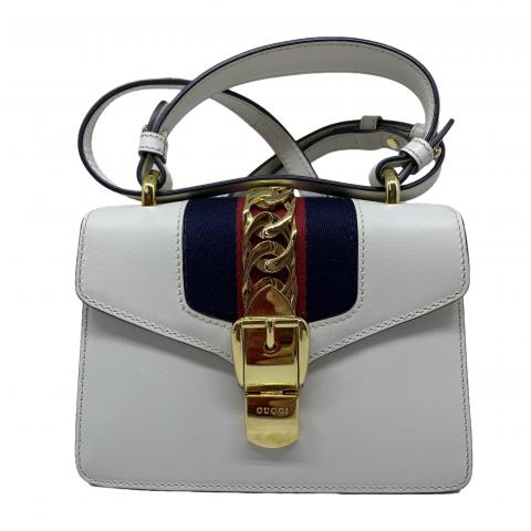 Gucci sylvie mini online white