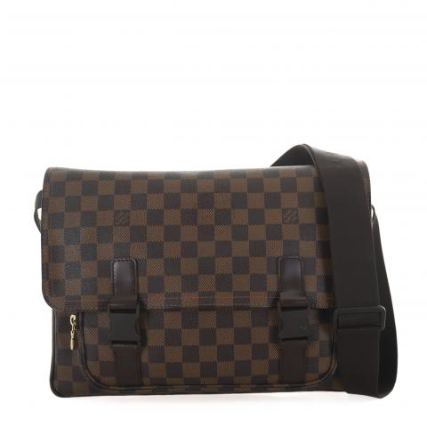 Louis Vuitton Damier Ebene Canvas Melville Pochette Crossbody Bag