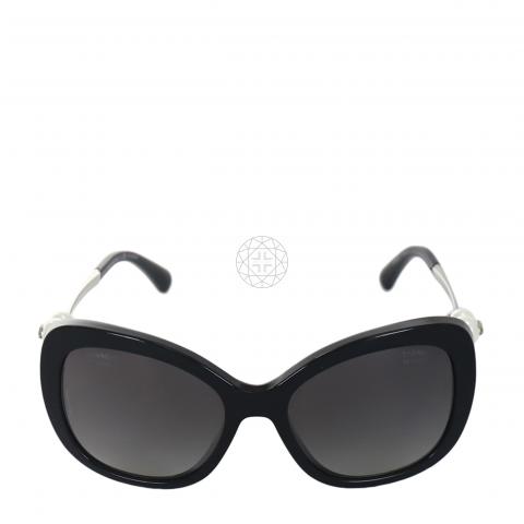 Sell Chanel 5339H Pearl Embellished Sunglasses - Black