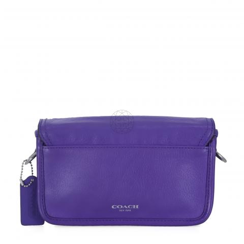 Coach, Bags, Coach Penny Legacy Small Purse Ultraviolet Leather Cross  Body Bag