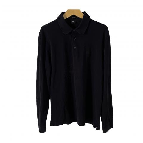Sell Boss by Hugo Boss Men's Black Cotton Long Sleeve Polo Shirt