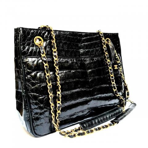 Sell Chanel Vintage Croco Tote Bag - Black 