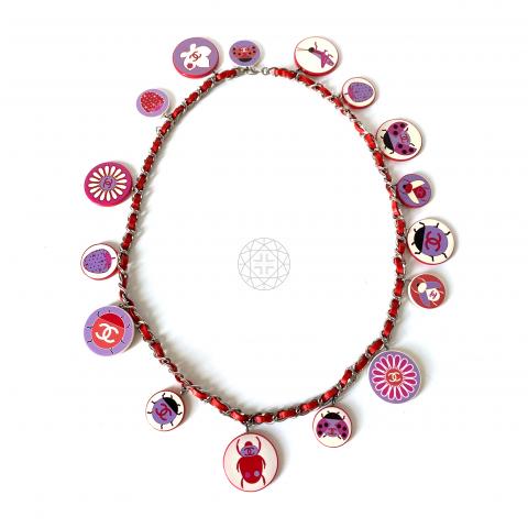 Sell Chanel Vintage Ladybug Resin Charm Belt/Necklace - Multicolor