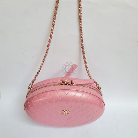 Chanel Pink Quilted Caviar Leather CC Bowler Bag at 1stDibs