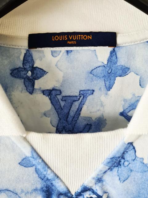 Louis Vuitton Monogram Supreme Blue Polo Shirt - Tagotee