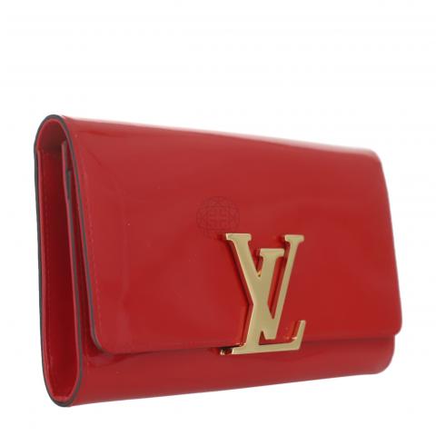 Louis Vuitton Black Vernice Louise GM Clutch Bag For Sale at 1stDibs