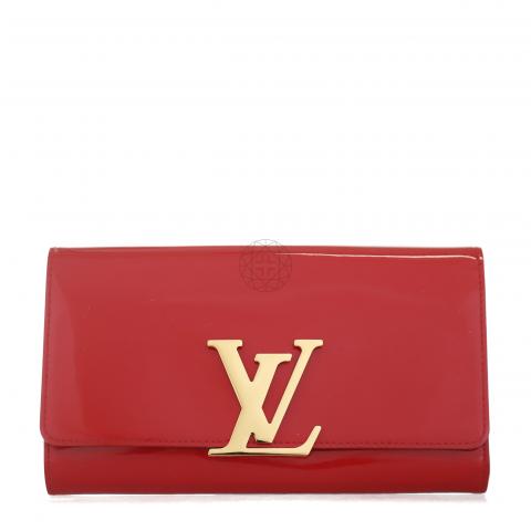 Louis Vuitton Vernis Louise Clutch Bag in red patent leather ref