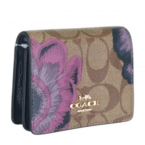 Sell Coach 6265 Signature Kaffe Fassett Print Mini Wallet - Brown