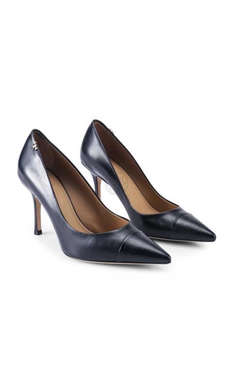 Sell Tory Burch Penelope Cap-Toe Pump Heels - Black 