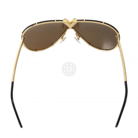 LOUIS VUITTON LV Drive Sunglasses Z0896E Gold 930523