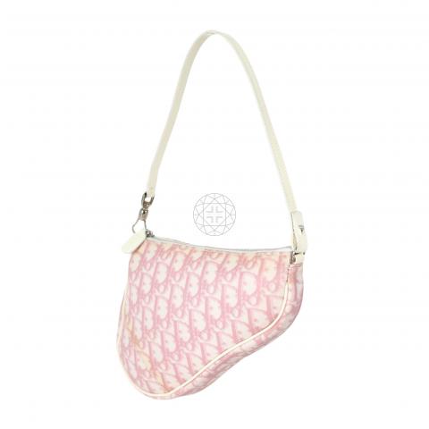 Dior Pink Canvas Saddle Bag  3 For Sale on 1stDibs  pink dior bag dior  bag pink dior pink saddle bag