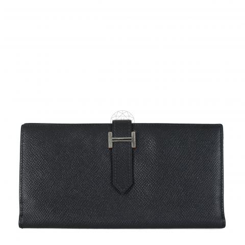 hermes black wallet