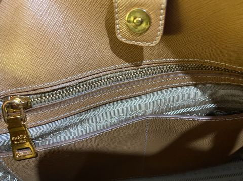 Sell Prada Saffiano Lux Promenade Satchel - Brown/Nude 