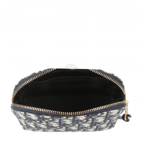Christian Dior Oblique Canvas Cosmetic Pouch - Black Cosmetic Bags,  Accessories - CHR338493