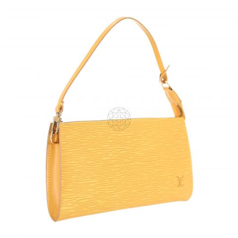 Authentic Louis Vuitton Yellow Epi Leather Pochette Clutch Bag – Paris  Station Shop