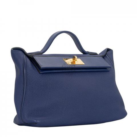 Hermes 24/24-29 Bleu Saphir Maurice/Swift Gold Hardware #D - Vendome Monte  Carlo