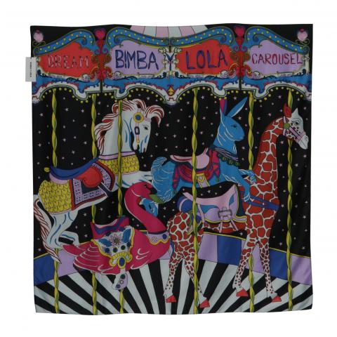 Bimba y Lola Chimo-plaque watercolour-print scarf, Neutrals