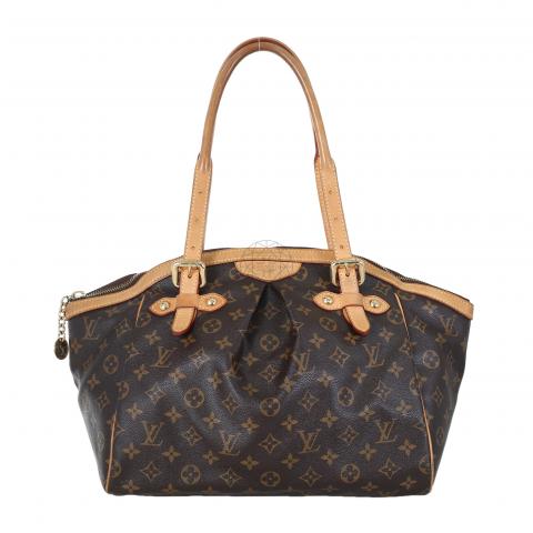 Louis Vuitton Monogram Canvas GM Leather Tote Tivoli Shoulder Bag LV-0602N-0016