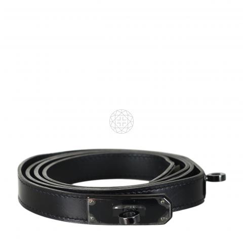 Hermes H Strie Buckle Reversible Belt Leather Medium 85 Black/Brown [Guaranteed authentic]