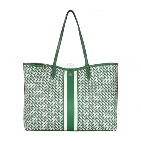 Sell Tory Burch Gemini Link Canvas Tote - Green 