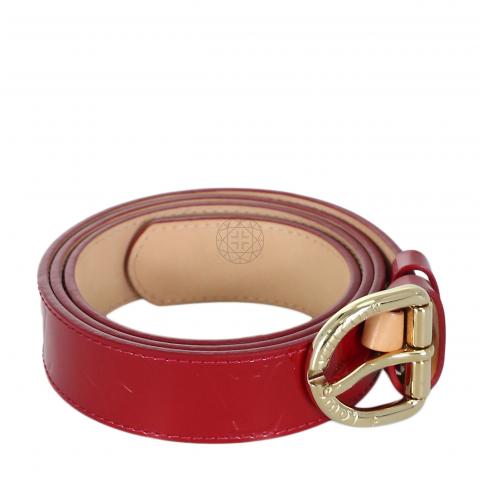 Louis Vuitton Vintage - Monogram Vernis Belt - Red - Vernis Leather Belt -  Luxury High Quality - Avvenice