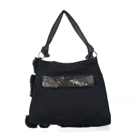 Sell Bagteria Embellished Hobo Bag - Black | HuntStreet.com