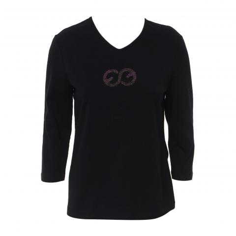 Escada Sport Women's Black Long Sleeve top sweatshirt Size S