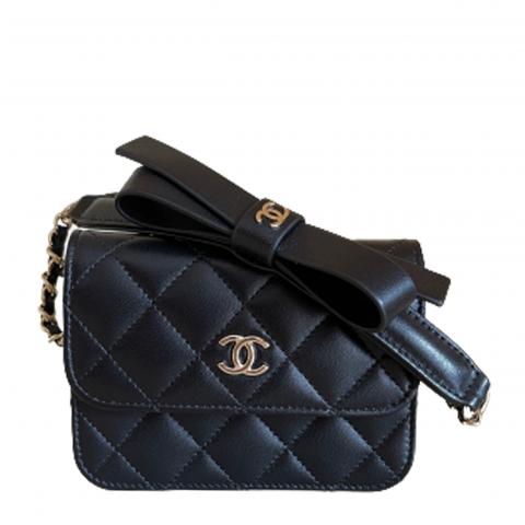 Sell Chanel Mini Crossbody Bag with Ribbon - Black 