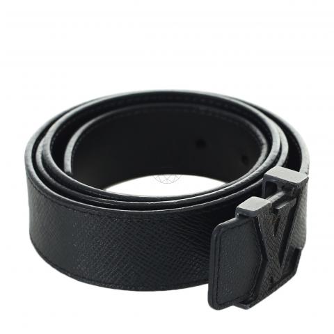 Louis Vuitton LV Initiales 35MM Taiga Leather Waist Belt - Grey Belts,  Accessories - LOU782229