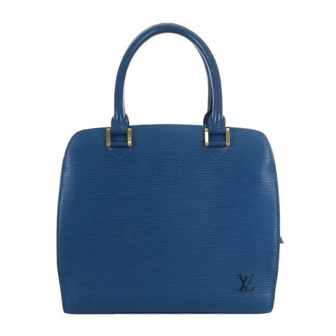 Louis Vuitton Blue Epi Segur PM Handle Bag at 1stDibs