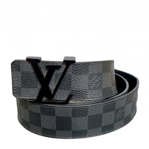 Louis Vuitton Black Electric Epi Patent Leather LV Initiales Belt Size 85/34