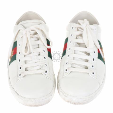 Sell Gucci Ace Fold Down Bee Low Top Sneakers White