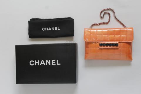 Sell Chanel Patent CC Keyboard Bag - Orange