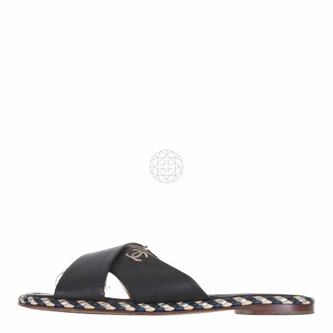 Sell Chanel Criss Cross Braided Sandals - Brown | HuntStreet.com